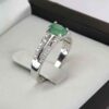 Groene Smaragd Zilveren Ring voor Vrouwen Verloving Melorin