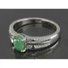 Groene Smaragd Zilveren Ring voor Vrouwen Verloving Melorin