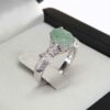 Groene Smaragd Zilveren Ring voor Vrouwen Verloving Sanaz
