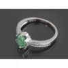 Groene Smaragd Zilveren Ring voor Vrouwen Verloving Sepid