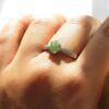 Groene Smaragd Zilveren Ring voor Vrouwen Verloving Sepid