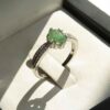 Groene Smaragd Zilveren Ring voor Vrouwen Verloving Sepid