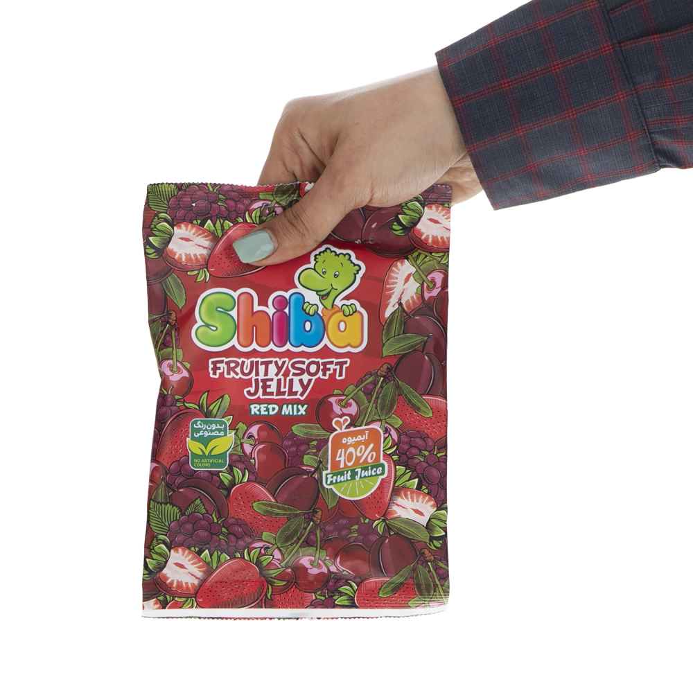 Halal Gummy Candy – Zachte Rode Vruchtenmix – Shiba (15 stuks)