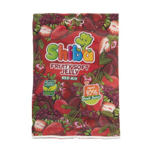 Halal Gummy Candy – Zachte Rode Vruchtenmix – Shiba (15 stuks)