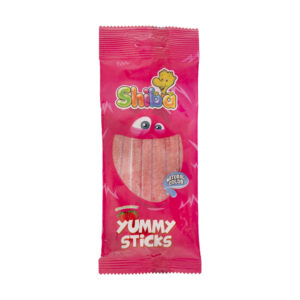 Halal Gummy Candy – Zachte Aardbei Yummy Sticks – Shiba (30 stuks)