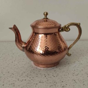 Perzische Koperen Theepot Handgemaakt en Gehamerd Foad