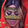 Handgemaakt Geborduurd Battoulah-masker – Golf-boerka Katayoon