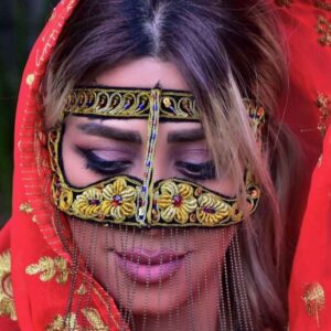 Handgemaakt Geborduurd Battoulah-masker – Golf-boerka Katayoon