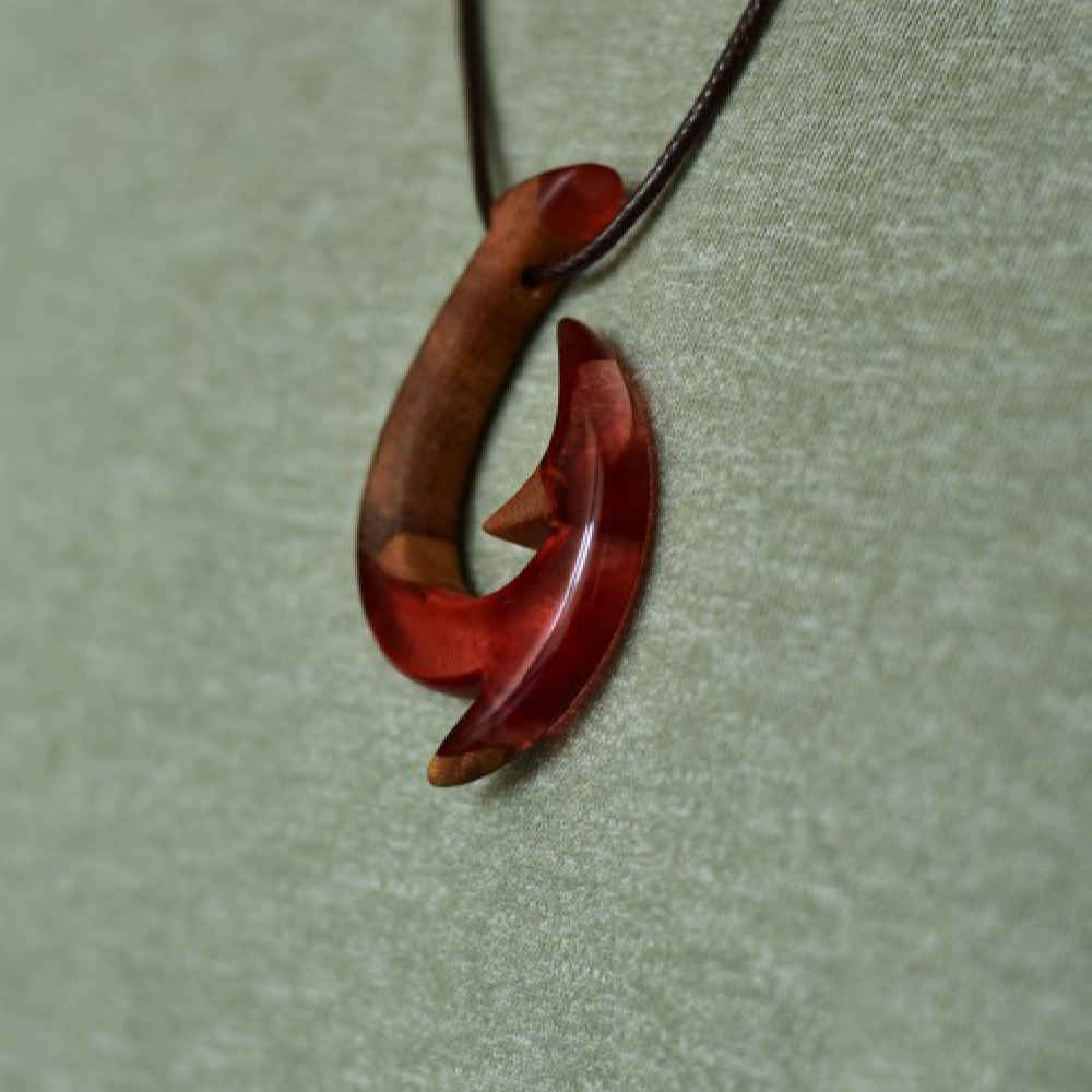 Gesneden Houten Hanger met Resin Handgemaakt Artistiek Gholab