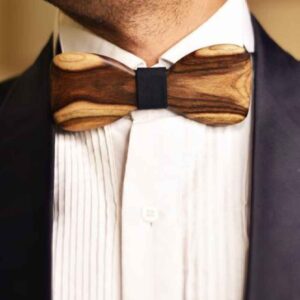 Handgemaakte Houten Strik – Elegant Voria Model