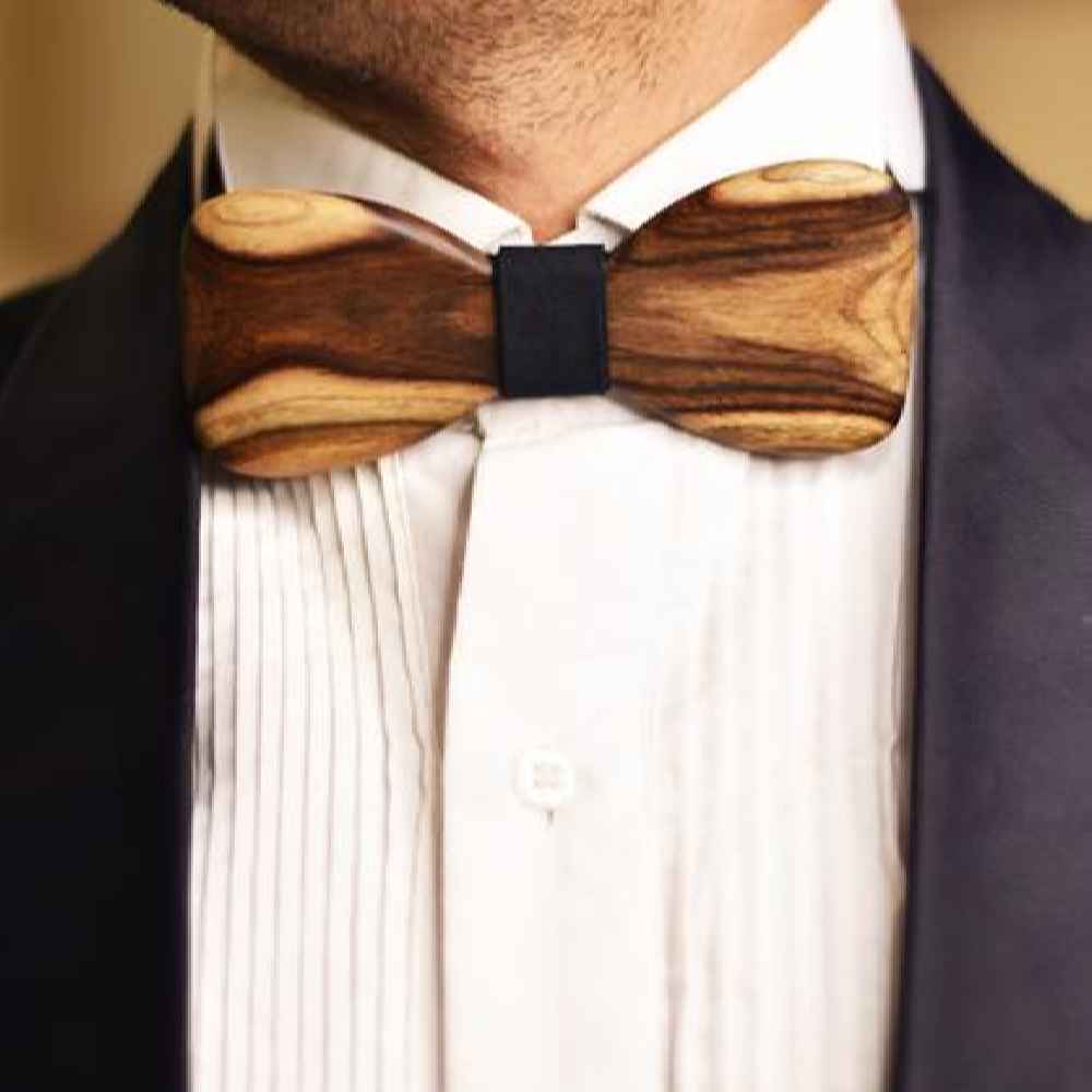 Handgemaakte Houten Strik – Elegant Voria Model
