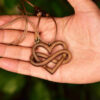 Houten Ketting Handgemaakt met Artistieke Stijl Hart