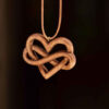 Houten Ketting Handgemaakt met Artistieke Stijl Hart