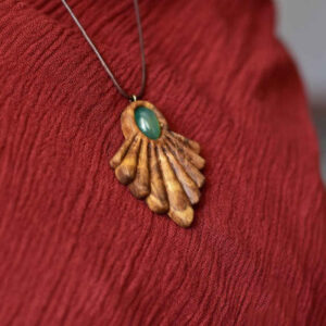 Houten Ketting Handgemaakt met Artistieke Stijl Egyptisch