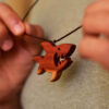 Gesneden Houten Hanger Handgemaakt Artistiek Shark