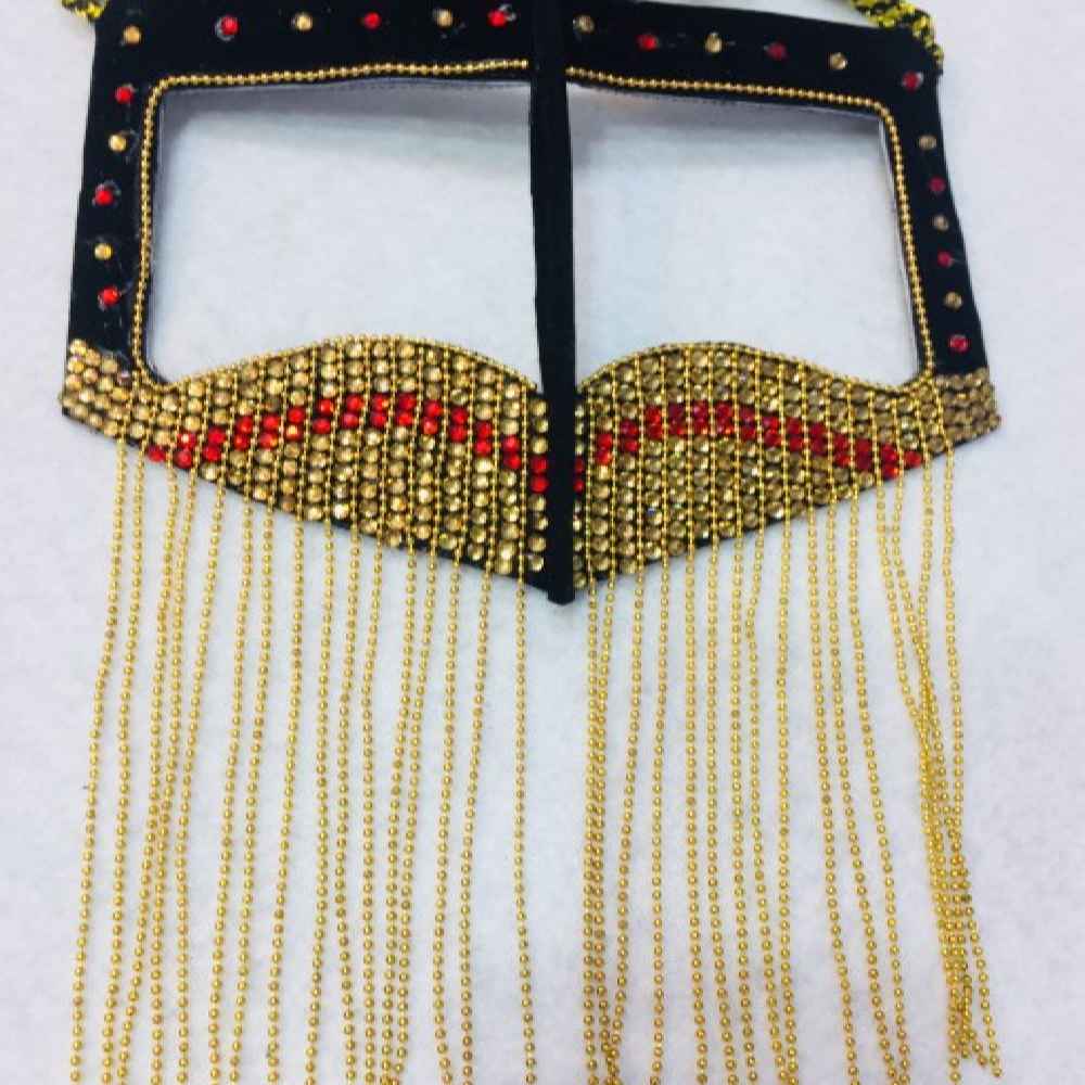 Handgemaakt Rhinestone Battoulah Masker – Majlesi Model