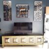 Moderne 3-Delige Wandklok Set – Harper (Zilver)