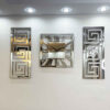 Moderne 3-Delige Wandklok Set – Harper (Zilver)