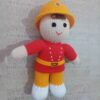 Amigurumi handgemaakte gehaakte pop brandweerman