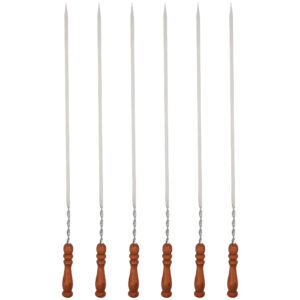 Kebabspiesen met Houten Handvat 60 cm – Set van 6