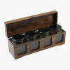 Houten Kruidenrek with 4 Potjes – Oosters Geïnspireerd Ramina