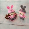 Amigurumi handgemaakte gehaakte pop set van 2 fantasiepoppen