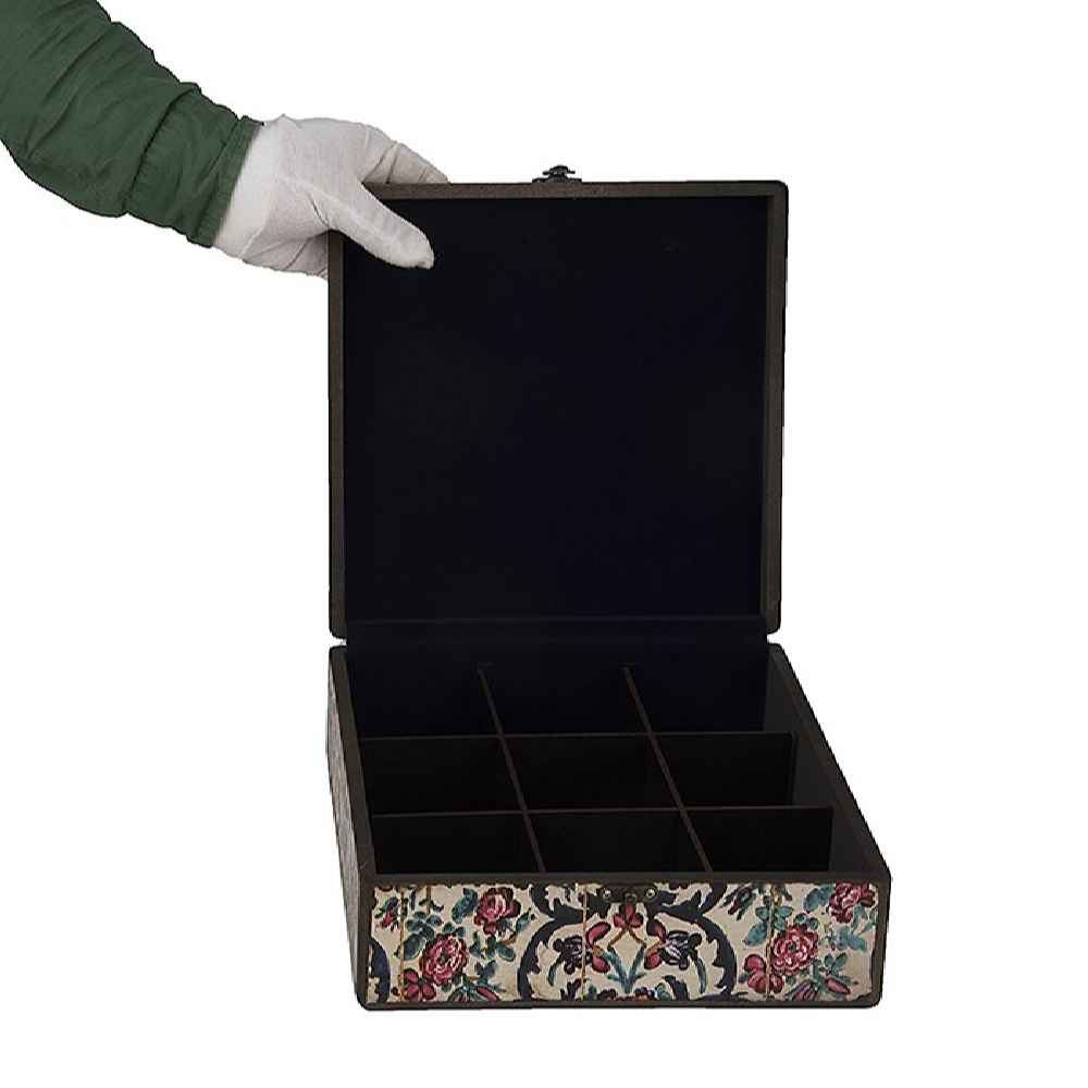 Handgemaakte Houten Sieradendoos met Perzisch-Geïnspireerd Patroon – Arnoosha