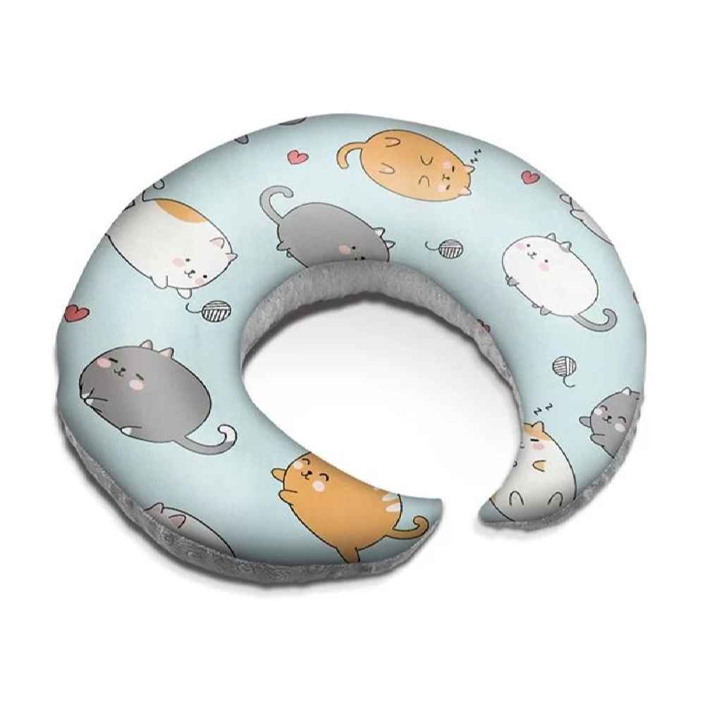 Fluwelen Baby Voedingskussen Model Katten (x2)