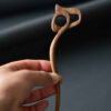 Houten Haarstok Handgemaakt Kalligrafie Letter H