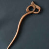 Houten Haarstok Handgemaakt Kalligrafie Letter H