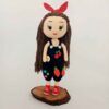 Amigurumi handgemaakte gehaakte pop kersenmeisje