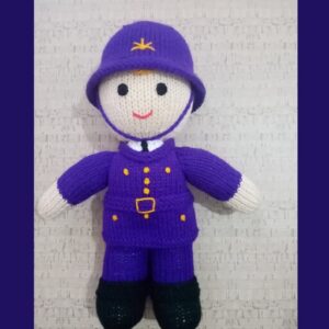 Amigurumi handgemaakte gehaakte pop politieagent