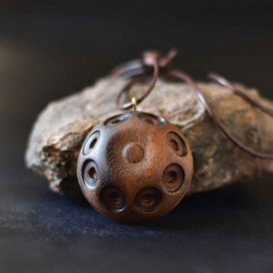 Houten Ketting Handgemaakt met Artistieke Stijl Hangtrommel