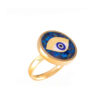 Stalen Zegelring Lapis – Kwaad Oog Symbool