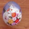 Decoratief Handbeschilderd Aardewerk Ei – Bloemmotief