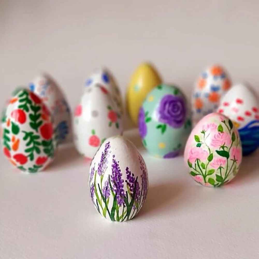 Blauwe Aardewerken Nowruz Eieren – Model Bahar
