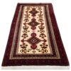 Handgeknoopt Perzisch Kashmar Mona Loper (Tribaal Geometrisch Medaillon) - Rode Wol