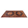 Vintage Perzisch Ardabil Meshkin Tapijt (Tribaal Geometrisch Medaillon) - Oranje Wol