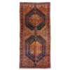 Vintage Perzisch Ardabil Meshkin Tapijt (Tribaal Geometrisch Medaillon) - Oranje Wol