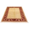 Handgeknoopt Perzisch Yazd Doran Tapijt (Minimalistisch Patroon) - Crème Wol