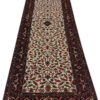 Vintage Perzisch Ardabil Haleh Loper (Tribaal Geometrisch Medaillon) - Rode Wol