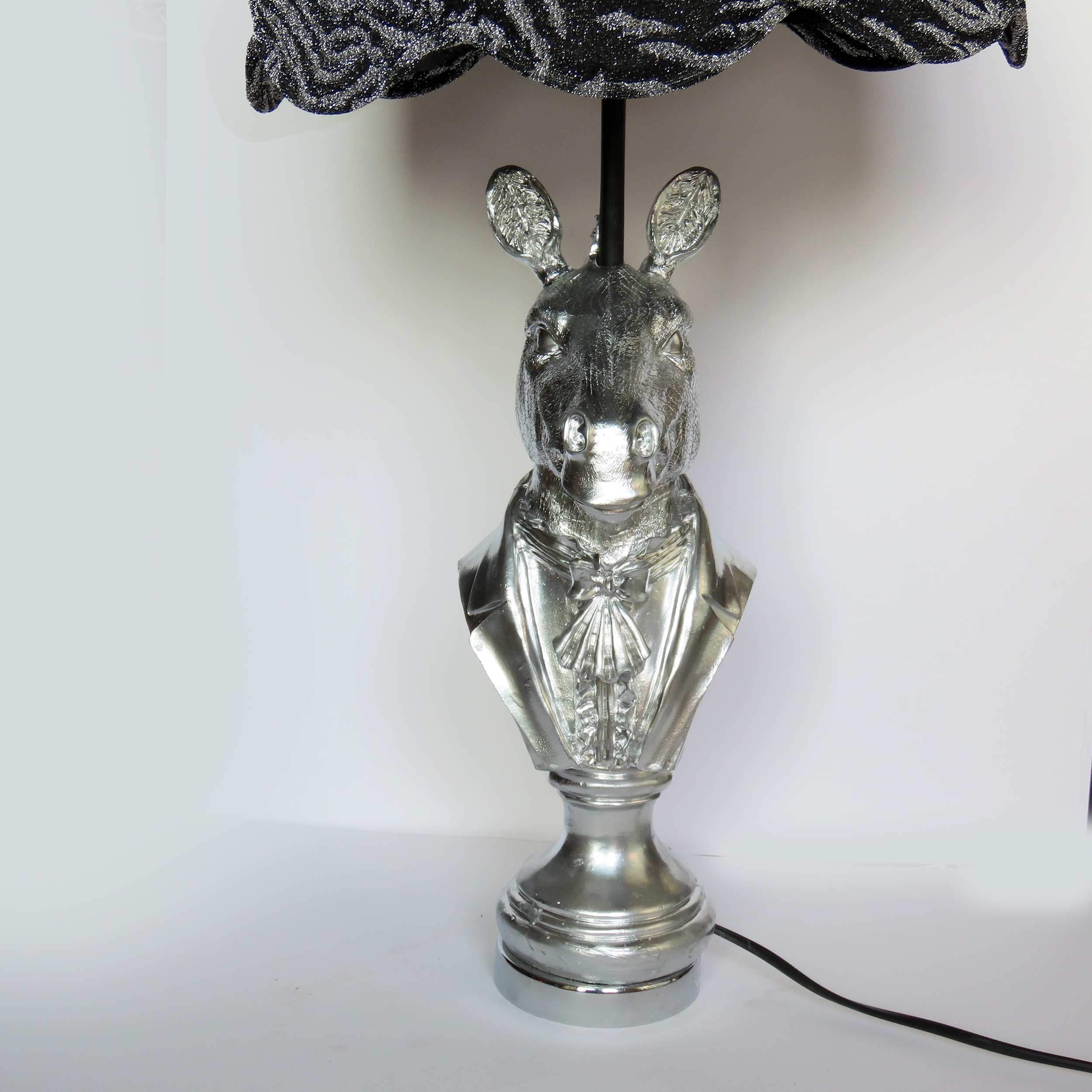 Novelty Tafellamp – Bordeaux Keramische Zebra
