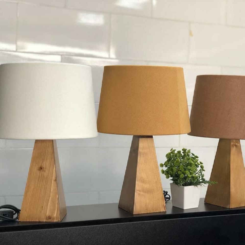 Accent Houten Tafellamp Handgemaakt Kaaj