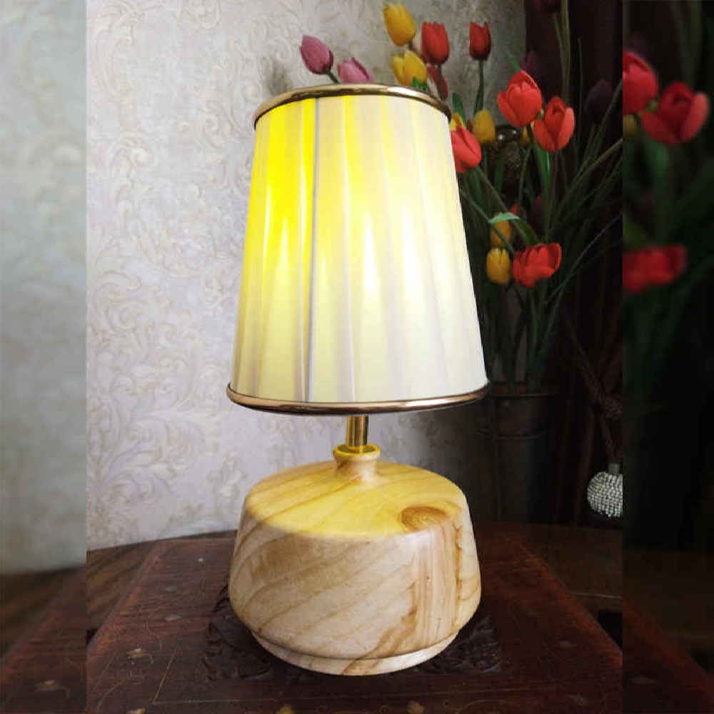 Accent Houten Tafellamp Handgemaakt Liana