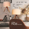 Accent Houten Tafellamp Handgemaakt Masina