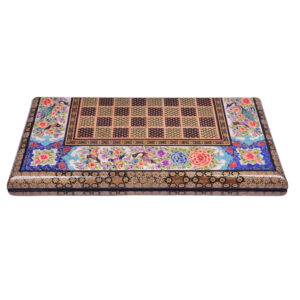 Perzisch Ingelegd Houten Marqueterie Schaakbord Model Golban