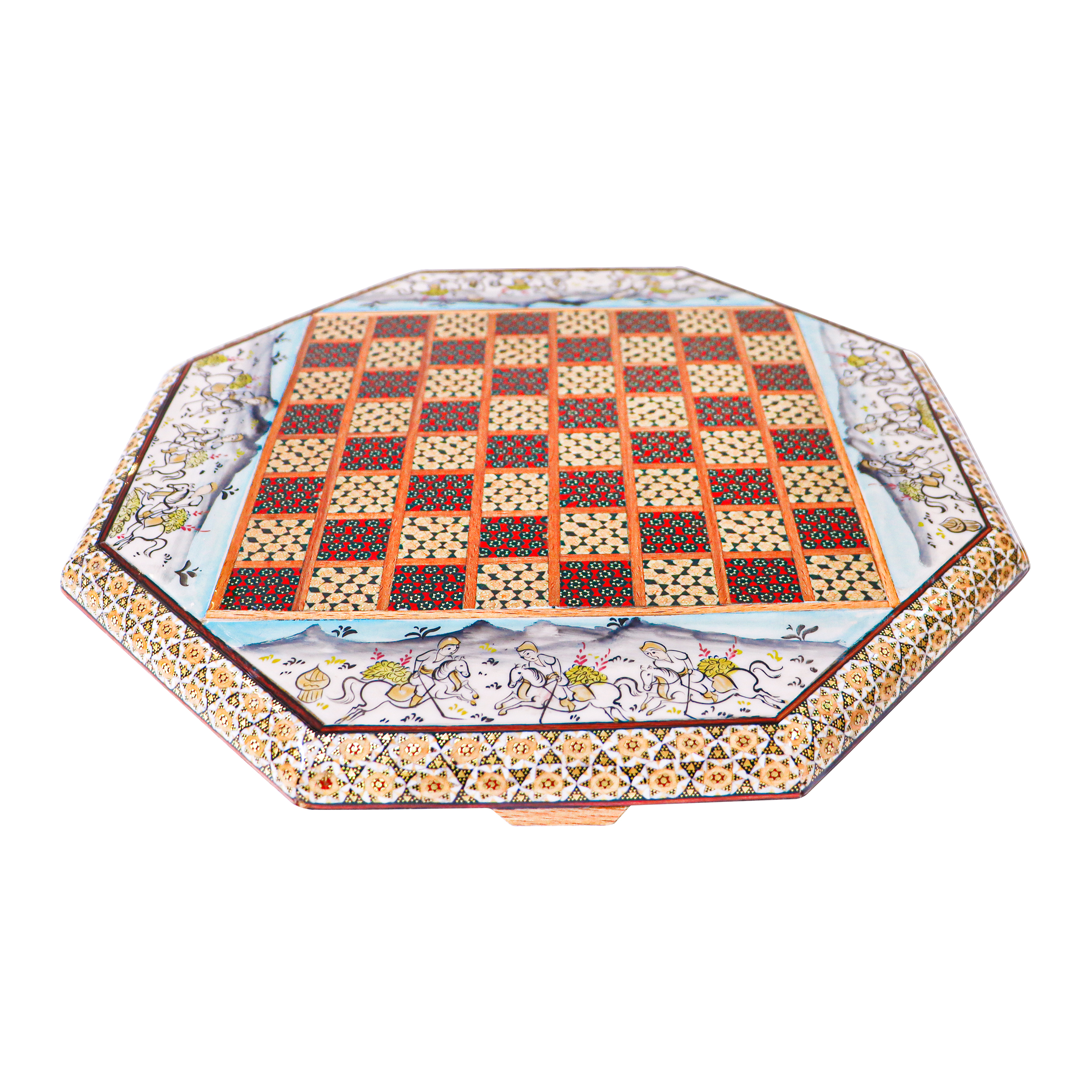 Perzisch Khatamkari Schaakbord Model Simaroo
