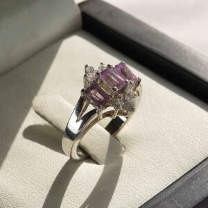 Zilveren Ring Maleka – Koningin van de Amethist