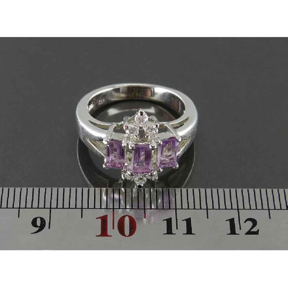 Zilveren Ring Maleka – Koningin van de Amethist