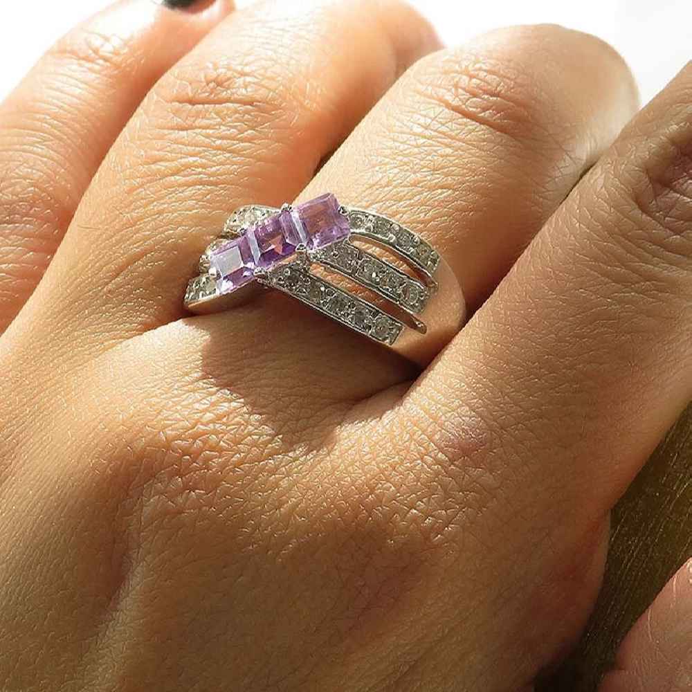 Zilveren Ring Nastaran – Amethist